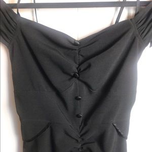 Stop Staring Black Wiggle Midi Dress